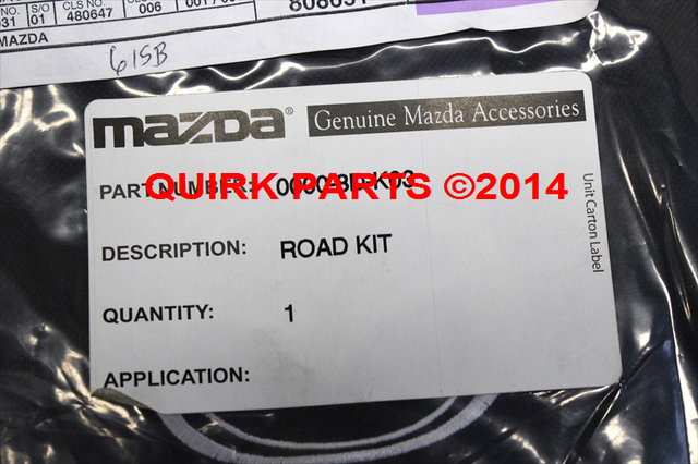 8DK03 - Interior: 2004-2006 Mazda3 4/5 Door) Roadside Assistance Kit Genuine OEM NEW 0000-8D-K03 for Mazda: 2, 3, 5, 6, CX-3, CX-5, CX-7, CX-9, MPV, MX-5 Miata, RX-8, Tribute Image