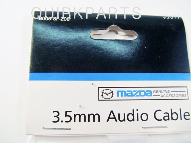 8FZ08 - Electronics: OEM NEW 09-2020 Mazda MX-5 Miata CX-7 Audio Cable Connector 3.5mm AUX 0000-8FZ08 for Mazda: 2, 3, 5, 6, CX-3, CX-5, CX-7, CX-9, MX-5 Miata, RX-8, Tribute Image
