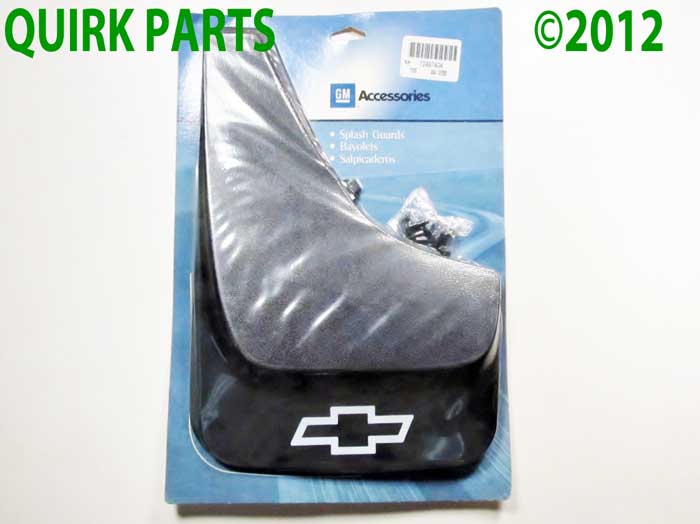 12497404 - Exterior: Splash Guards, Flat W/ Contour, Rear for Chevrolet: Aveo, Camaro, Cavalier, Corvette, Express 1500, Express 2500, Express 3500, Impala, Malibu, Metro, Monte Carlo, Prizm, Tracker Image