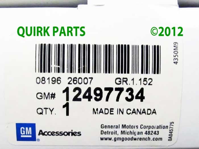 12497734 - Electronics: 2002 2003 2004 Chevrolet Trailblazer 4.2 L Engine Block Heater GENUINE OEM for Buick: Rainier | Chevrolet: Trailblazer, Trailblazer EXT | GMC: Envoy, Envoy XL, Envoy XUV Image