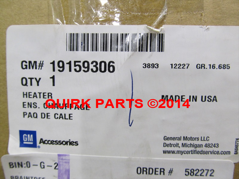 19159306 - Interior: Chevrolet Suburban Tahoe Avalanche GMC Yukon Heated Seat Kit Ebony OEM for Chevrolet: Avalanche, Suburban 1500, Suburban 2500, Tahoe | GMC: Sierra 1500, Sierra 2500 HD, Sierra 3500 HD, Yukon, Yukon XL 1500, Yukon XL 2500 Image