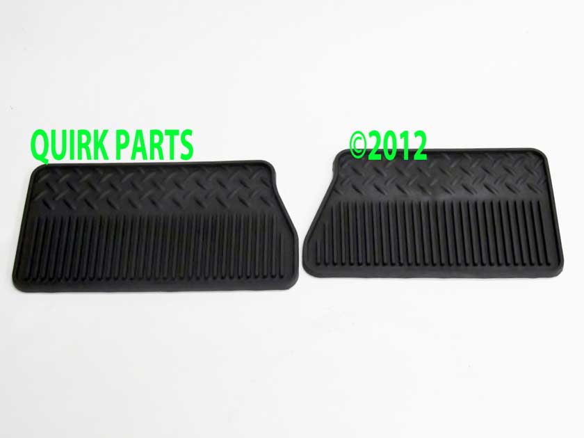 19210588 - Interior: Floor Mats, All-Weather, Rear for Cadillac: Escalade, Escalade ESV, Escalade EXT | Chevrolet: Avalanche, Avalanche 1500, Avalanche 2500, Silverado 1500, Silverado 1500 Classic, Silverado 1500 HD, Silverado 1500 HD Classic, Silverado 2500, Silverado 2500 HD, Silverado 2500 HD Classic, Silverado 3500, Silverado 3500 Classic, Silverado 3500 HD, Suburban 1500, Suburban 2500, Tahoe | GMC: Sierra 1500, Sierra 1500 Classic, Sierra 1500 HD Classic, Sierra 2500 HD, Sierra 2500 HD Classic, Sierra 3500 Classic, Sierra 3500 HD, Yukon, Yukon XL 1500, Yukon XL 2500 Image