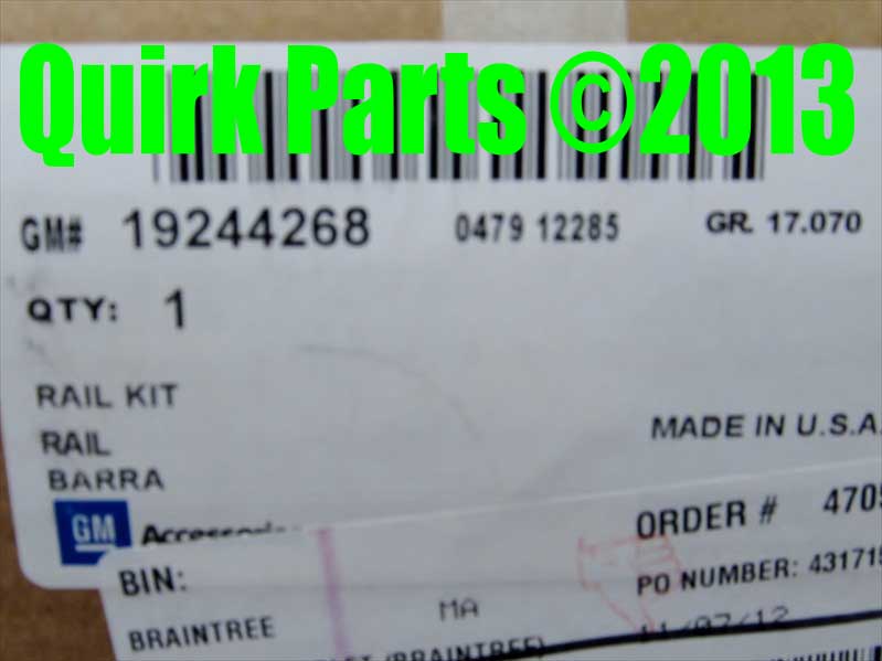 19244268 - Hauling: 2010-2013 Chevy Traverse Rook Rack Cross/Side Rails Genuine OEM BRAND NEW for Chevrolet: Traverse Image