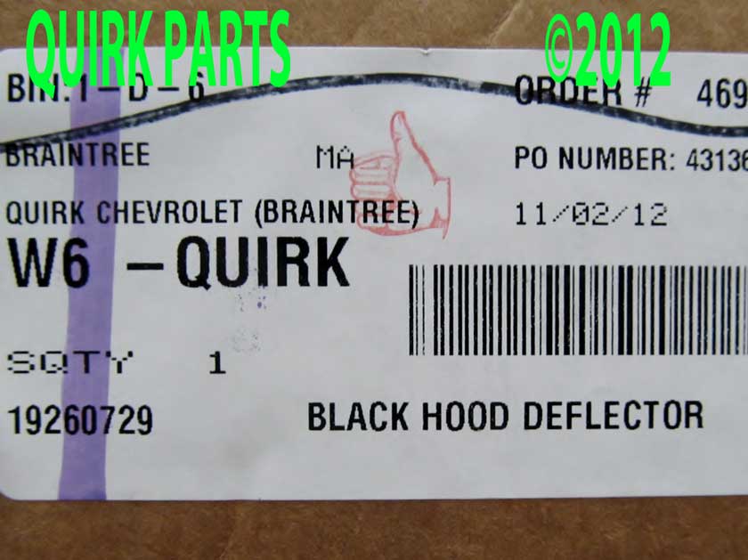 19260729 - Exterior: Air Deflector, Hood for Chevrolet: Sonic Image