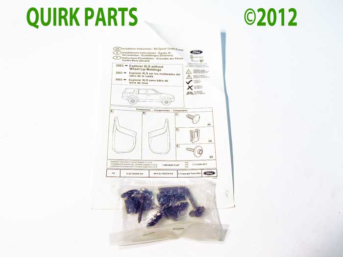 1L2Z16A550CA - Exterior: 2002-2005 Ford Explorer &amp; Mercury Mountaineer Splash Guards FRONT OEM NEW for Ford: Explorer Image