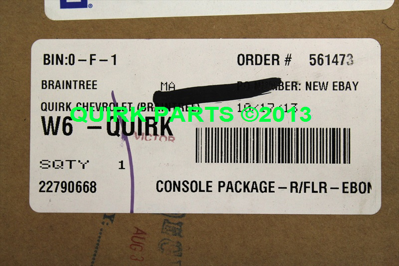 22790668 - Interior: 2011-2014 Cadillac GMC Chevy Ebony Black 2nd Row Console OEM NEW 22790668 for Cadillac: Escalade, Escalade ESV | Chevrolet: Suburban 1500, Suburban 2500 | GMC: Yukon, Yukon XL 1500, Yukon XL 2500 Image