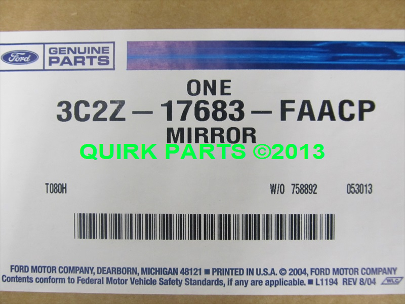 3C2Z17683FAA - Body: Mirror Assembly for Ford: E-150, E-150 Club Wagon, E-250, E-350 Club Wagon, E-350 Super Duty, E-450 Super Duty Image