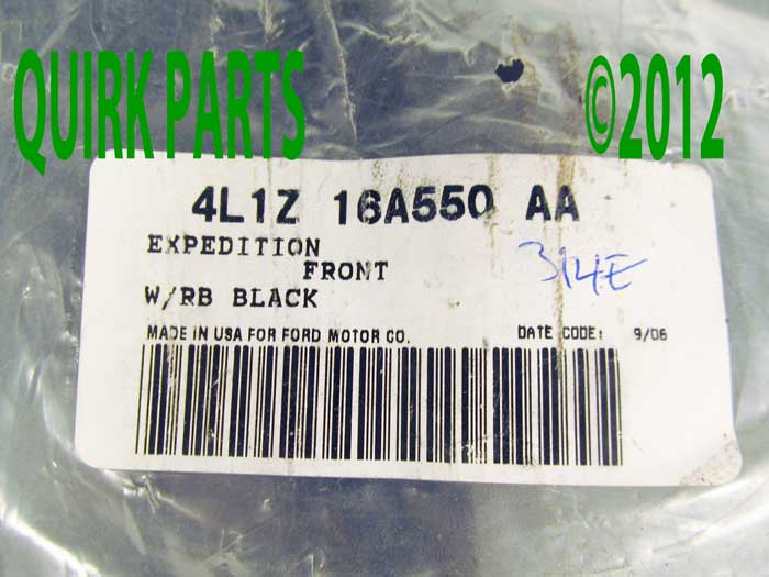 4L1Z16A550AA - Exterior: 2003 2004 2005 2006 Ford Expedition Splash Mud Guards FRONT BLACK OEM NEW for Ford: Expedition Image