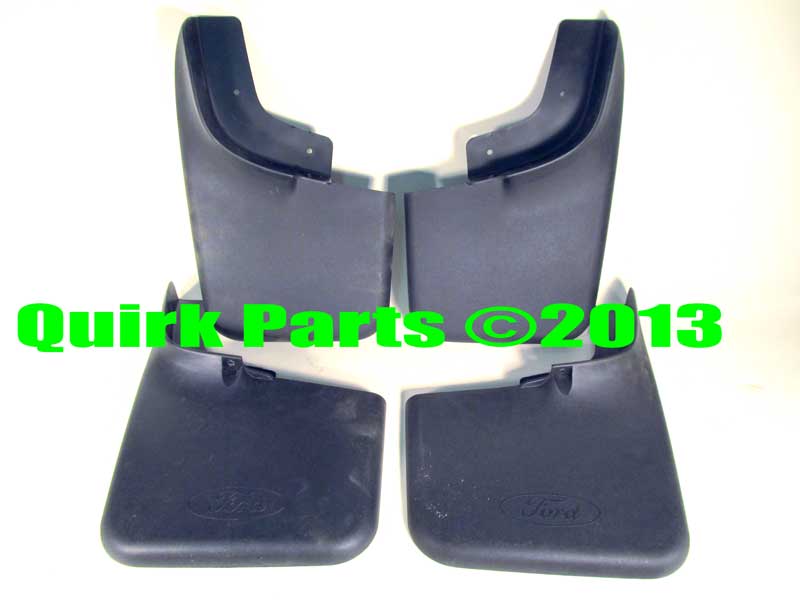 4L3Z16A550AAA - Exterior: 2004-2010 Ford F-150 4x4 FLARESIDE Black Splash Mud Guards Front &amp; Rear OEM NEW for Ford: F-150, F-150 Heritage Image