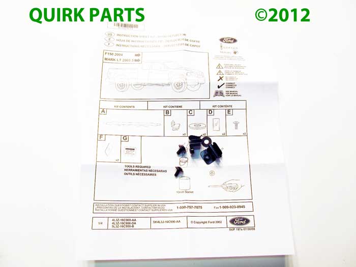 4L3Z16C900DA - : 2004 2005 2006 2007 2008 Ford F150 Bug Deflector Hood Protector OEM NEW Genuine for Ford: F-150 Image