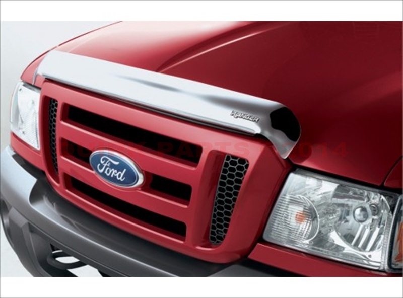 4L5Z16C900G - Exterior: 2007-2011 Ford Ranger Chrome Hood Deflector Bug Shield Protector OEM NEW for Ford: Ranger Image