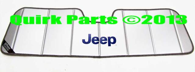 82203133AB - Interior Accessories: OEM NEW 19-20 Mopar Jeep Wrangler Gladiator Window Sunshade Jeep Logo 82203133AB for Jeep: Gladiator, Wrangler, Wrangler JK Image
