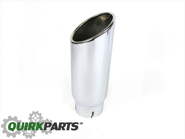 82208243AB - Exterior Accessories: 2003-2008 Ram 2500 3500 Diesel CHROME EXHAUST TIP 5" OUTER DIAMETER OEM MOPAR for Dodge: Ram 1500, Ram 2500, Ram 3500 | Ram: 1500, 2500, 3500 Image