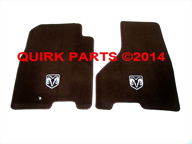 82211624 - Interior Accessories: 10-12 Dodge Ram 2500 3500 Crew &amp; Mega Cab BARK BROWN FRONT FLOOR MATS OEM MOPAR for Dodge: Ram 1500, Ram 2500, Ram 3500 | Ram: 1500, 2500, 3500 Image
