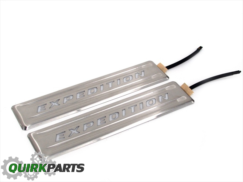 8L1Z78132A08A - Exterior: 2008-2015 Ford Expedition Illuminated Door Sill Plates Stainless Steel OEM NEW for Ford: Expedition Image
