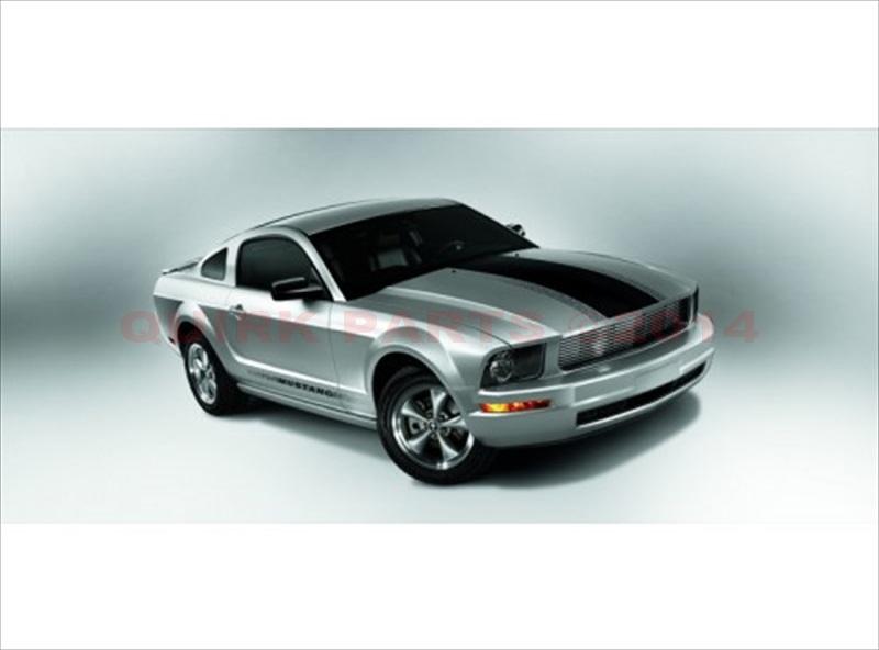 8R3Z6320000AH - Exterior: 2005-2009 Ford Mustang Black Racing Stripes Decals Hood &amp; Roof &amp; Trunk OEM NEW for Ford: Mustang Image