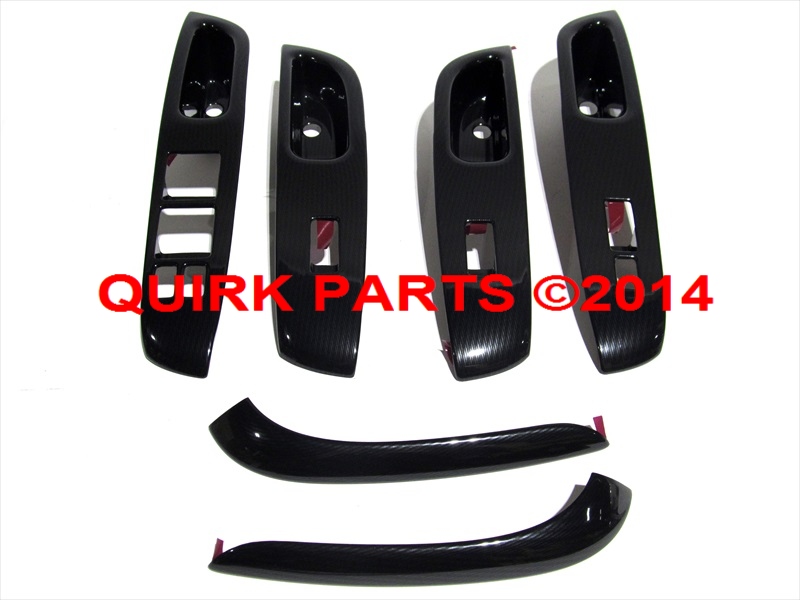 999G34Y001 - Interior: 2012-2014 Nissan Versa Sedan Black Metallic Door Switch Vent Bezels Set OEM NEW for Nissan: Versa Image