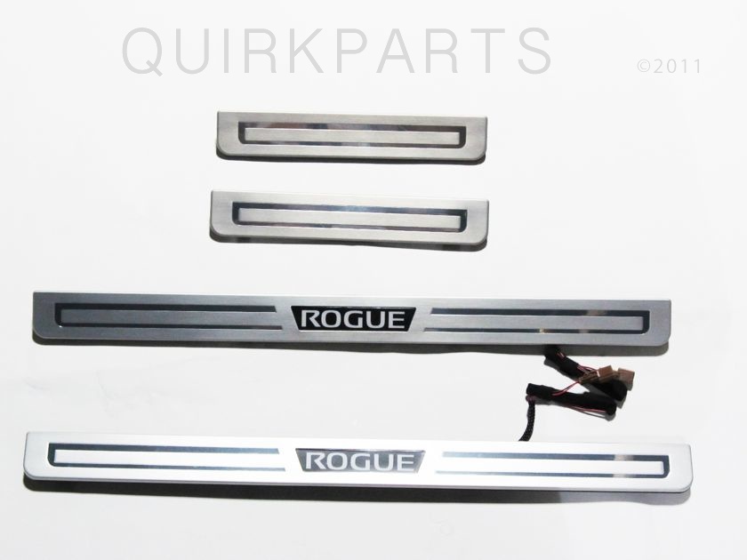 999G6GX010 - Exterior: 2008-2013 Nissan Rogue Front &amp; Rear Illuminated Door Kick Sill Plates Set OE NEW for Nissan: NV3500, Rogue Image