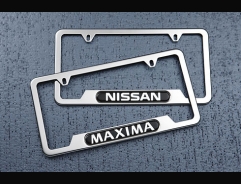 999MBAMGLD - Exterior: License Plate Frame, Gold Finish Slimline for Nissan: 350Z, Altima, Armada, Frontier, Maxima, Murano, Pathfinder, Quest, Rogue, Sentra, TITAN, Xterra Image