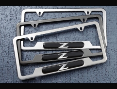 999MBZV000 - Exterior: License Plate Frame (With Z Logo) - Polished for Nissan: 350Z, 370Z, Altima, NV3500 Image