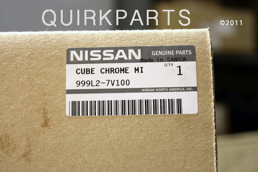 999L27V100 - Exterior: 2010-2014 Nissan Cube &amp; Juke Chrome Mirror Cover Skull Caps Set OEM NEW Genuine for Nissan: Altima, Cube, Juke Image