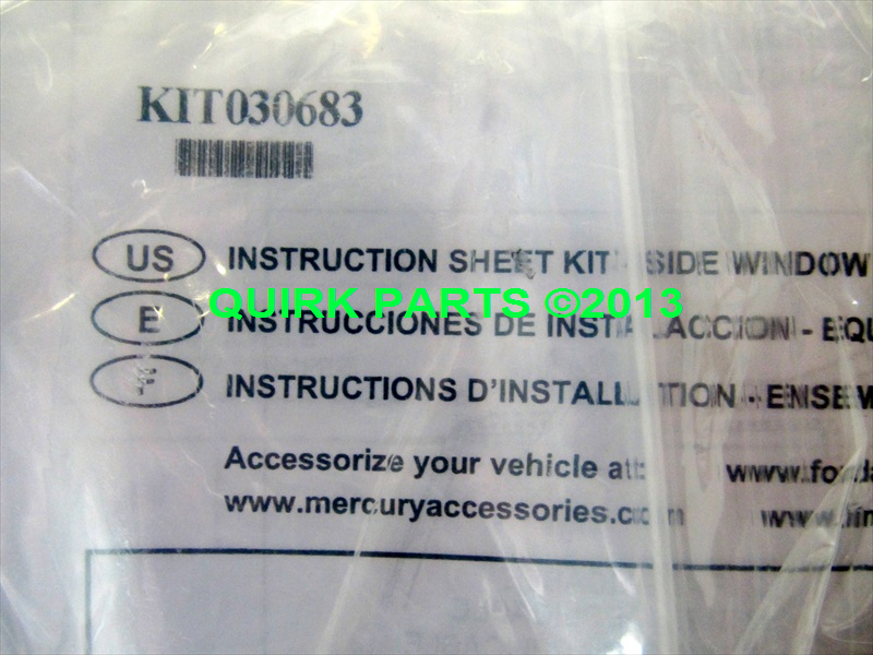 VGL3Z18246E - Exterior: 2009-2014 Ford F-150 Super Crew Cab Side Window Deflectors Rain Guards OEM NEW for Ford: F-150, F-150 Heritage Image