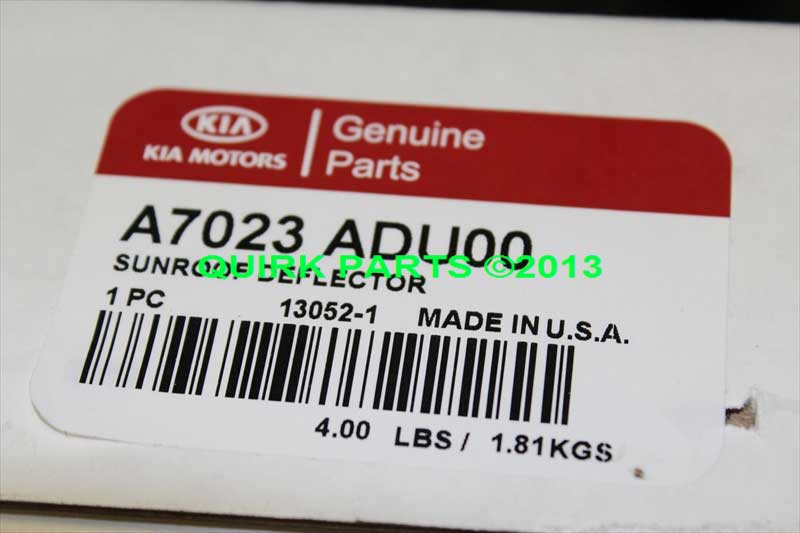 A7023ADU00 - Exterior: 2014 Kia Forte Sunroof Moonroof Wind Deflector Guard GENUINE OEM BRAND NEW for Kia Image