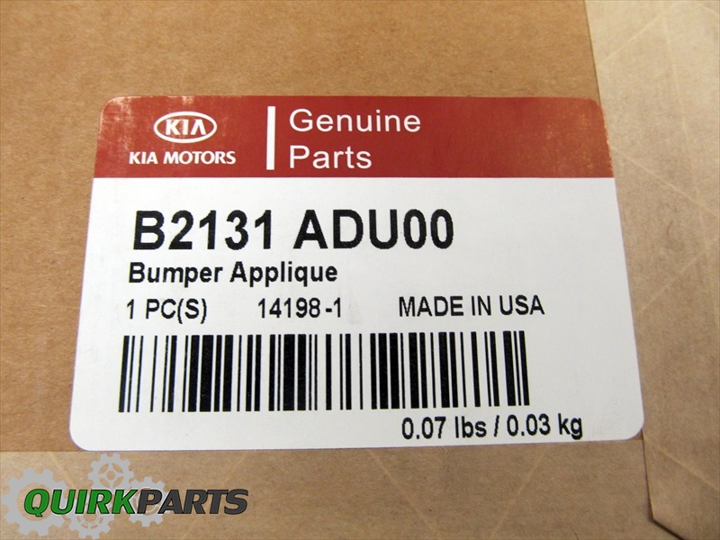 B2131ADU00 - Exterior: APPLIQUE BUMPER CLEAR for Kia Image