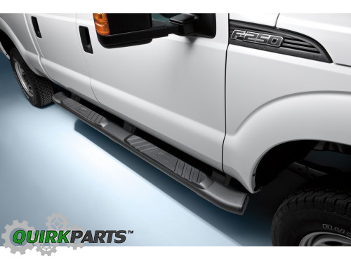 BC3Z16450DB - Body: 2009-2016 Ford F250 F350 Crew Cab 5 Inch Black Side Running Boards Step Bars OEM for Ford: F-250 Super Duty, F-350 Super Duty, F-450 Super Duty Image