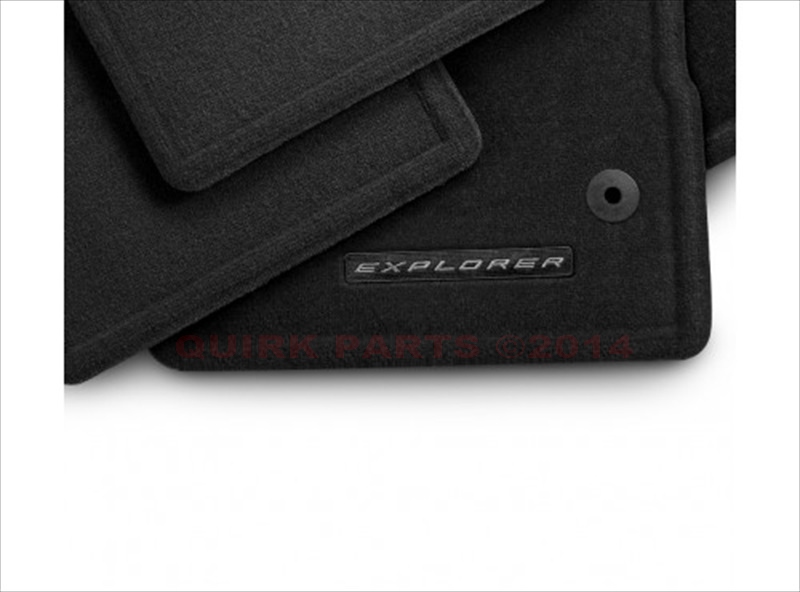 CB5Z7813300AA - Interior: 2011-2015 Ford Explorer Carpet Floor Mats Charcoal Black Front Rear Set OEM NEW for Ford: Explorer Image