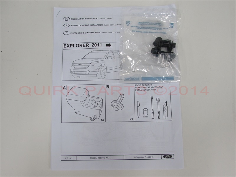 DB5Z78045A36AB - Interior: 2011-2015 Ford Explorer Sport Center Console 2nd Second Row Sienna Black OEM NEW for Ford: Explorer Image