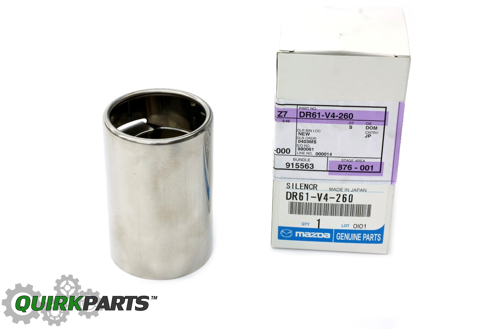 DR61V4260 - Exterior: 2011 2012 Mazda2 Tailpipe Finisher Chrome OEM NEW for Mazda: 2 Image