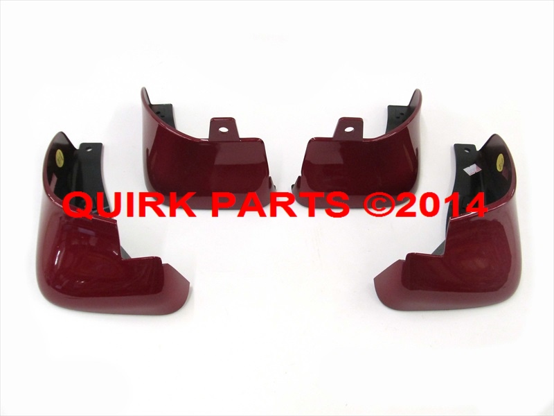 F38E03BA3A - Exterior: 2012 Nissan Versa Front &amp; Rear Red Brick Mud Flap Splash Guard 4 pc Set OEM NEW for Nissan: Versa Image