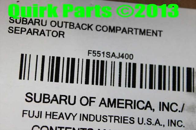F551SAJ401 - Interior: Compartment Separator/Dog Guard for Subaru: Outback Image