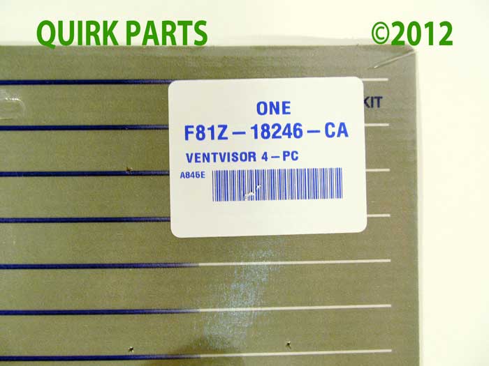 VGC3Z18246C - Exterior: 1999-2014 Ford F-250 F-350 Super Duty Crew Cab Side Window Rain Guards OEM NEW for Ford: E-350 Super Duty, E-450 Super Duty, F-250 Super Duty, F-350 Super Duty, F-450 Super Duty, F-550 Super Duty Image