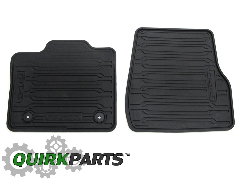 FL3Z1513086BA - Interior: 2015 Ford F-150 Regular Cab Front Black All Weather Rubber Floor Mats OEM NEW for Ford: F-150 Image