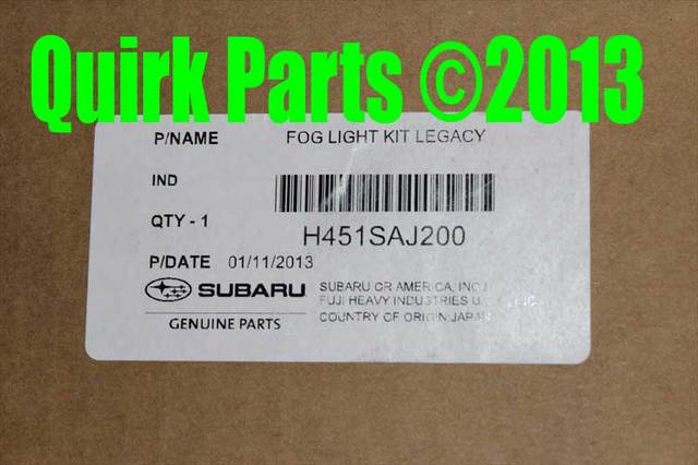 H451SAJ200 - Exterior: 2013 Subaru Legacy FOG LIGHT KIT Genuine OEM BRAND NEW for Subaru: Legacy Image