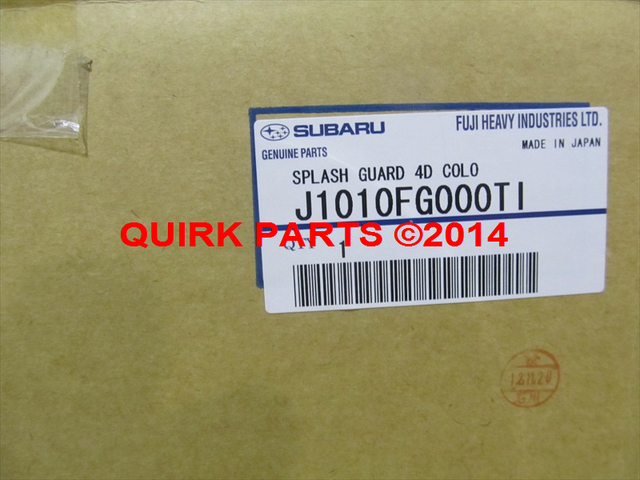 J1010FG000TI - Exterior: 2008-2011 Subaru Impreza 4-D Splash Guard Mud Flap Spark Silver Metallic OEM NEW for Subaru: Impreza Image