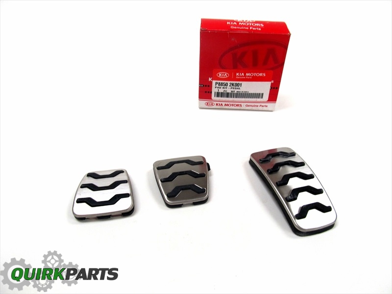 P88502K001 - Interior: 2012-2013 Kia Soul Manual Transmission Stainless Sport Pedal Kit Genuine OEM NEW for Kia Image