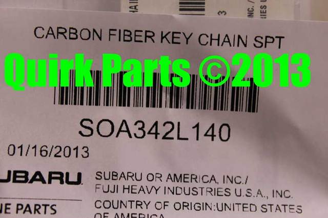 SOA342L140 - Security: Genuine Subaru SPT Carbon Fiber Key Chain Forester Impreza Legacy Outback OEM for Subaru: Forester, Impreza, Legacy, Outback Image