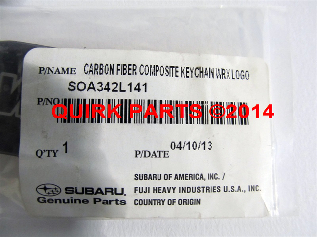 SOA342L157 - Miscellaneous: Genuine Subaru Carbon Fiber Key Chain / Fob WRX OEM NEW for Subaru: Impreza, WRX Image