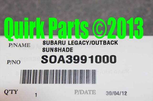 SOA3991000 - Interior: 2010-2014 Subaru Legacy &amp; Outback Foldable UV Sunshade OEM NEW for Subaru: Legacy, Outback Image