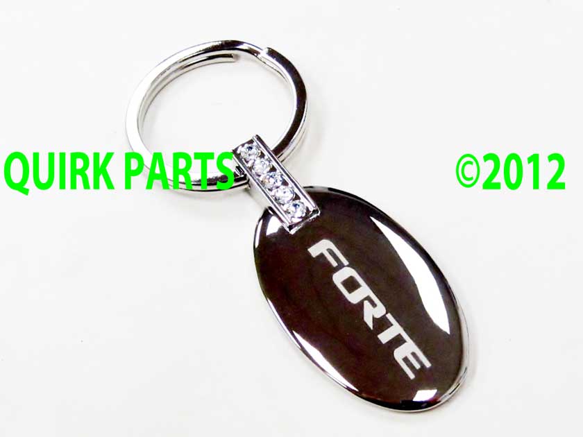 UE090AY709 - Keychain: Genuine Kia Forte Oval Keychain w/Faux Crystals Genuine OEM NEW UE090-AY709 for Kia: Amanti, Borrego, Forte, Forte Koup, Forte5, K5, Optima, Rio, Rondo, Sedona, Sorento, Soul, Spectra, Sportage Image