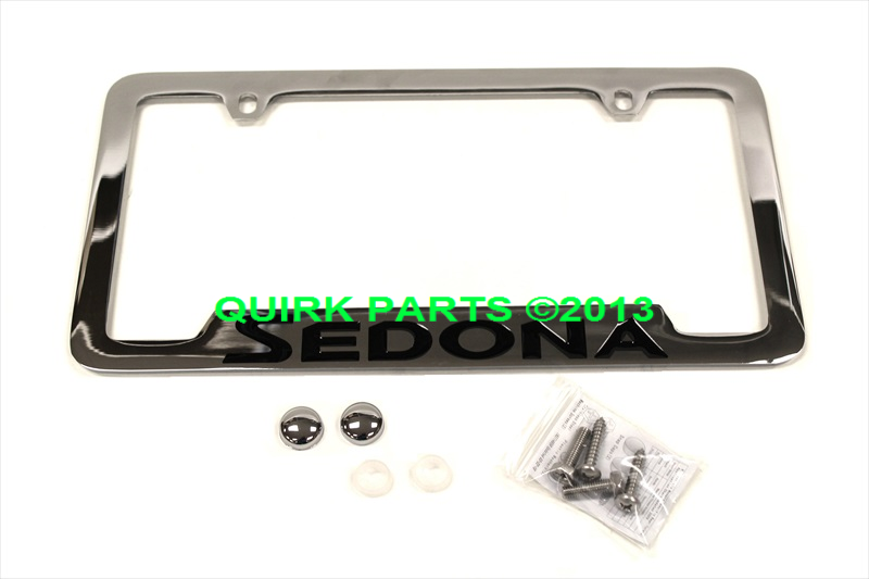 UR010AY100VQ - Exterior: 2014 Kia Sedona Chrome License Plate Frame OEM BRAND NEW Part # UR010-AY100VQ for Kia Image