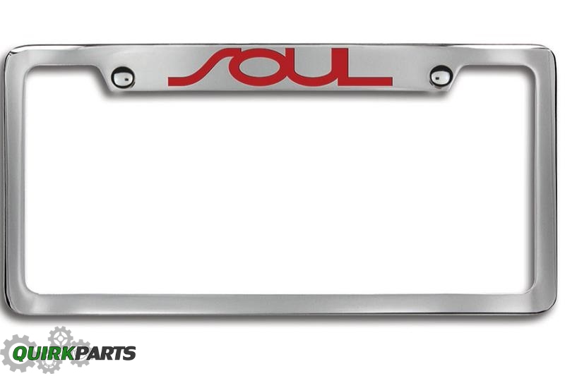 UR013AY001AM - Exterior: License Plate Frame, Red Upper Soul Logo for Kia Image