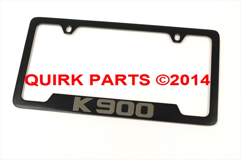 UR014AY001KH - Exterior: 2015 Kia K900 Black License Plate Frame w/"K900" Logo OEM NEW UR014-AY001KH for Kia Image