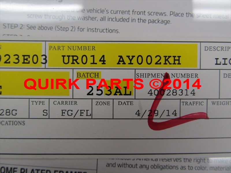 UR014AY002KH - Exterior: License Plate Frame, Upper K900 Logo for Kia Image
