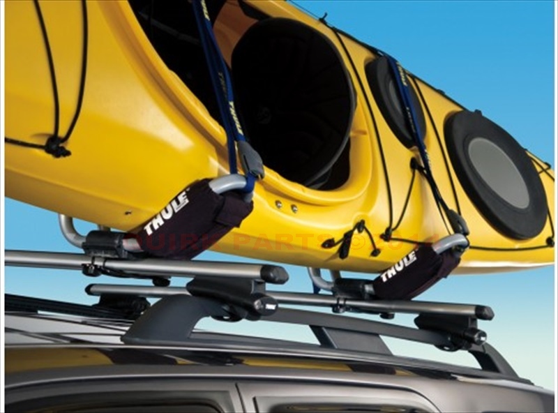 VM1PZ7855100D - : Folding Kayak Carrier - Rack-Mounted for Ford: Bronco, Bronco Sport, C-Max, E-350 Super Duty, E-450 Super Duty, EcoSport, Edge, Escape, Expedition, Explorer, F-150, F-250 Super Duty, F-350 Super Duty, F-450 Super Duty, F-550 Super Duty, Fiesta, Flex, Focus, Fusion, Maverick, Mustang Mach-E, Ranger, Transit Connect | Lincoln: Aviator, MKX, MKZ, Nautilus, Navigator Image