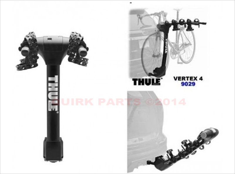 VM1PZ7855100BA - Towing: Hitch Mount Bike Carrier - 4 Bikes - By Thule for Ford: Bronco Sport, E-350 Super Duty, E-450 Super Duty, Edge, Escape, Expedition, Explorer, Explorer Sport Trac, F-150, F-250 Super Duty, F-350 Super Duty, F-450 Super Duty, F-550 Super Duty, Flex, Focus, Maverick, Ranger, Taurus X, Transit Connect | Lincoln: Aviator, Corsair, MKC, MKT, MKX, Nautilus, Navigator Image
