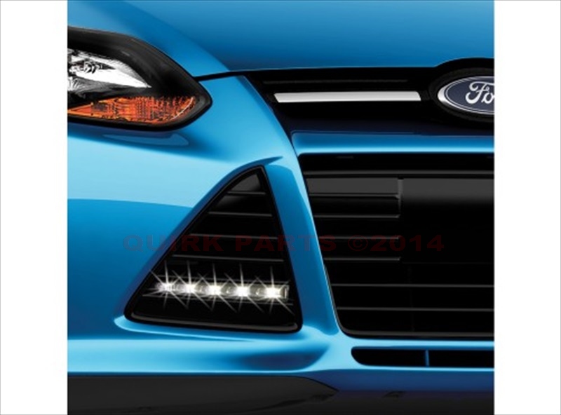 VDV6Z13200A - Exterior: 2012-2015 Ford Focus Gloss Black LED Accent Light Lamp Front Bumper Kit OEM NEW for Ford: Focus Image